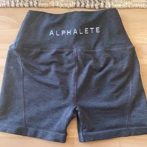 Dark Grey High Waister Alphalete Shorts